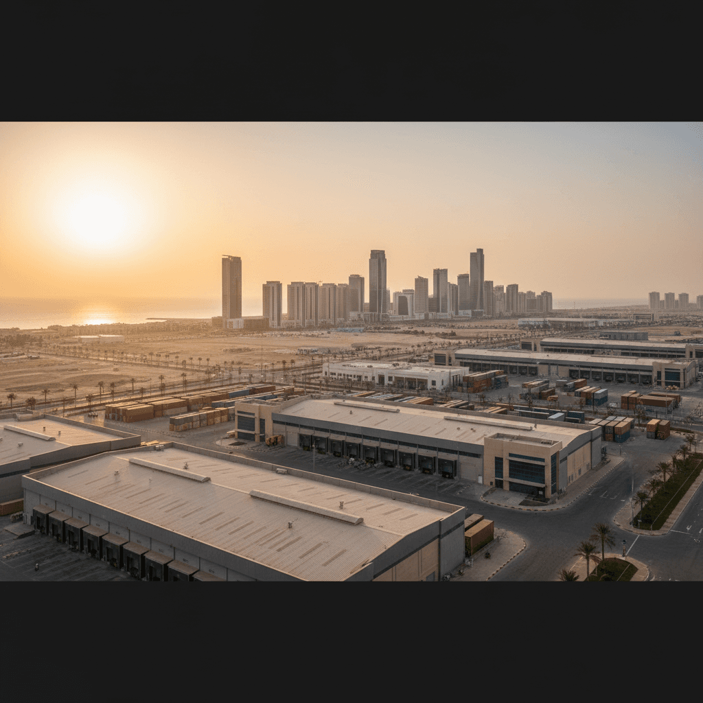 Eastern Province skyline — cover image for "Riyadh Industrial Warehousing: Logistics Growth & Rental Yield Opportunities 2026