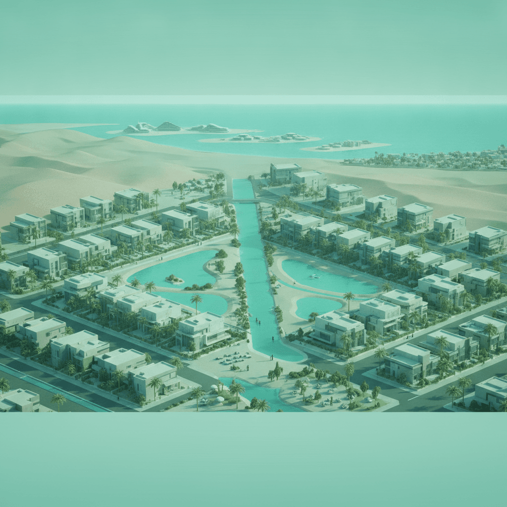 Saudi neighbourhood aerial — cover image for "The Red Sea Project's ripple effect: What it means for property investment in T